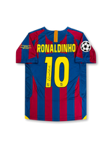 2005-06 バルセロナ ホーム シグネチャープリントエディション ユニフォーム ロナウジーニョ 10番
