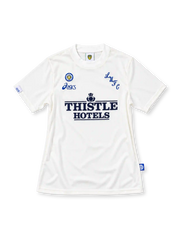 リーズ・ユナイテッド 1995-96 ホーム ユニフォーム 純白に筆記体のLUFC THISTLE HOTELSロゴ入り