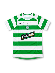 セルティック 2005-06 ホーム ユニフォーム 緑と白の横縞 クローバーのエンブレム CARLINGロゴ入り