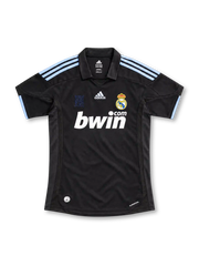 レアル・マドリード 2009-10 アウェイ ユニフォーム ブラック ライトブルーライン bwin.com