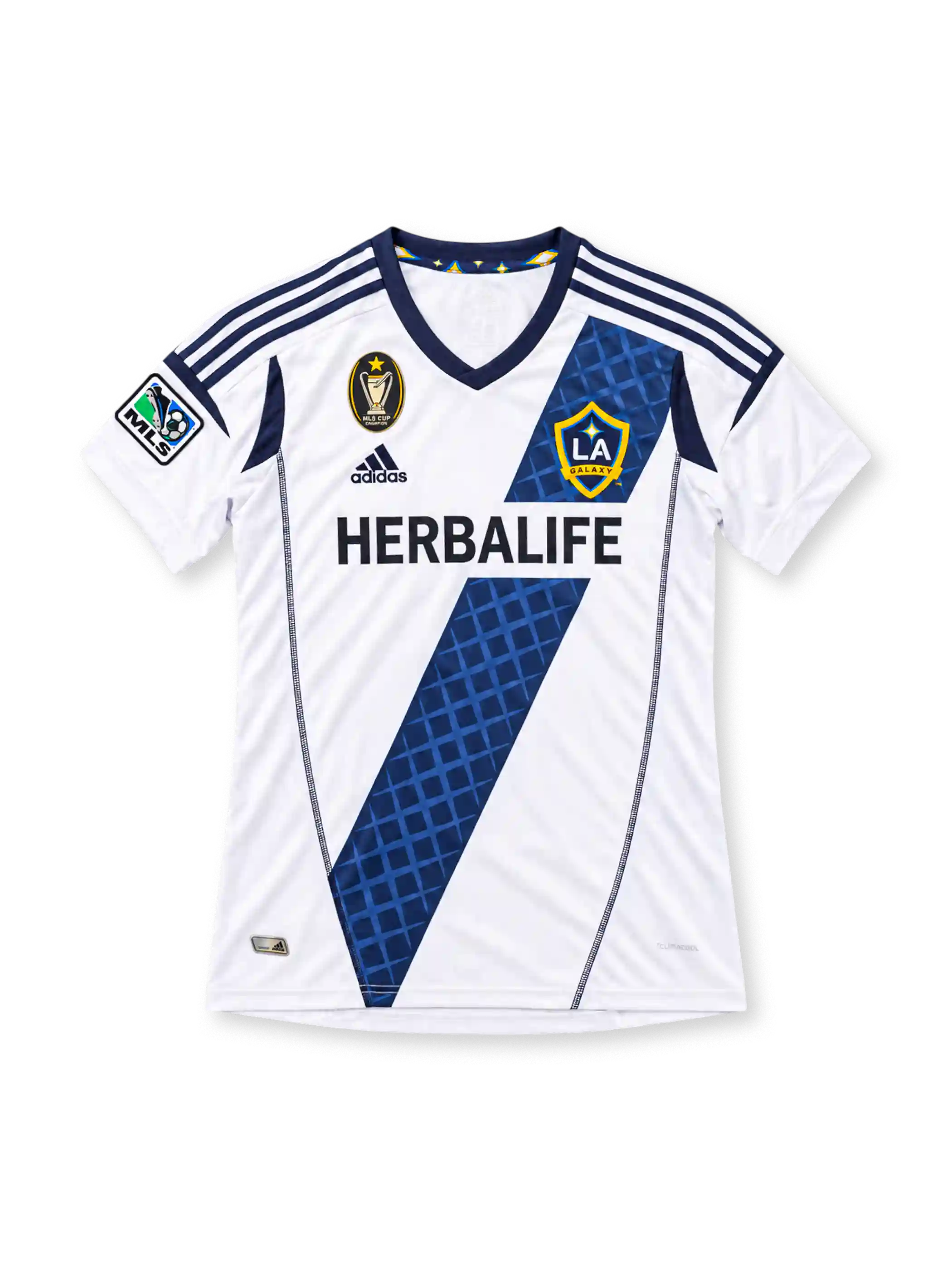 LAギャラクシー 2012 ホーム ユニフォーム ホワイト ネイビーサッシュ HERBALIFE MLSカップ王者バッジ