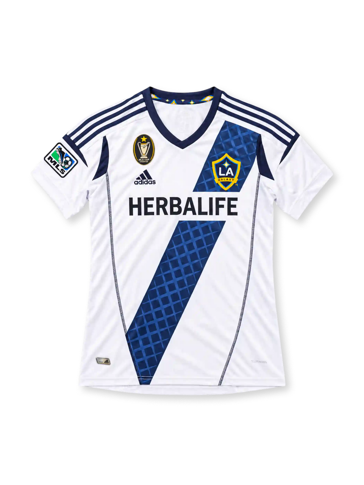 LAギャラクシー 2012 ホーム ユニフォーム ホワイト ネイビーサッシュ HERBALIFE MLSカップ王者バッジ
