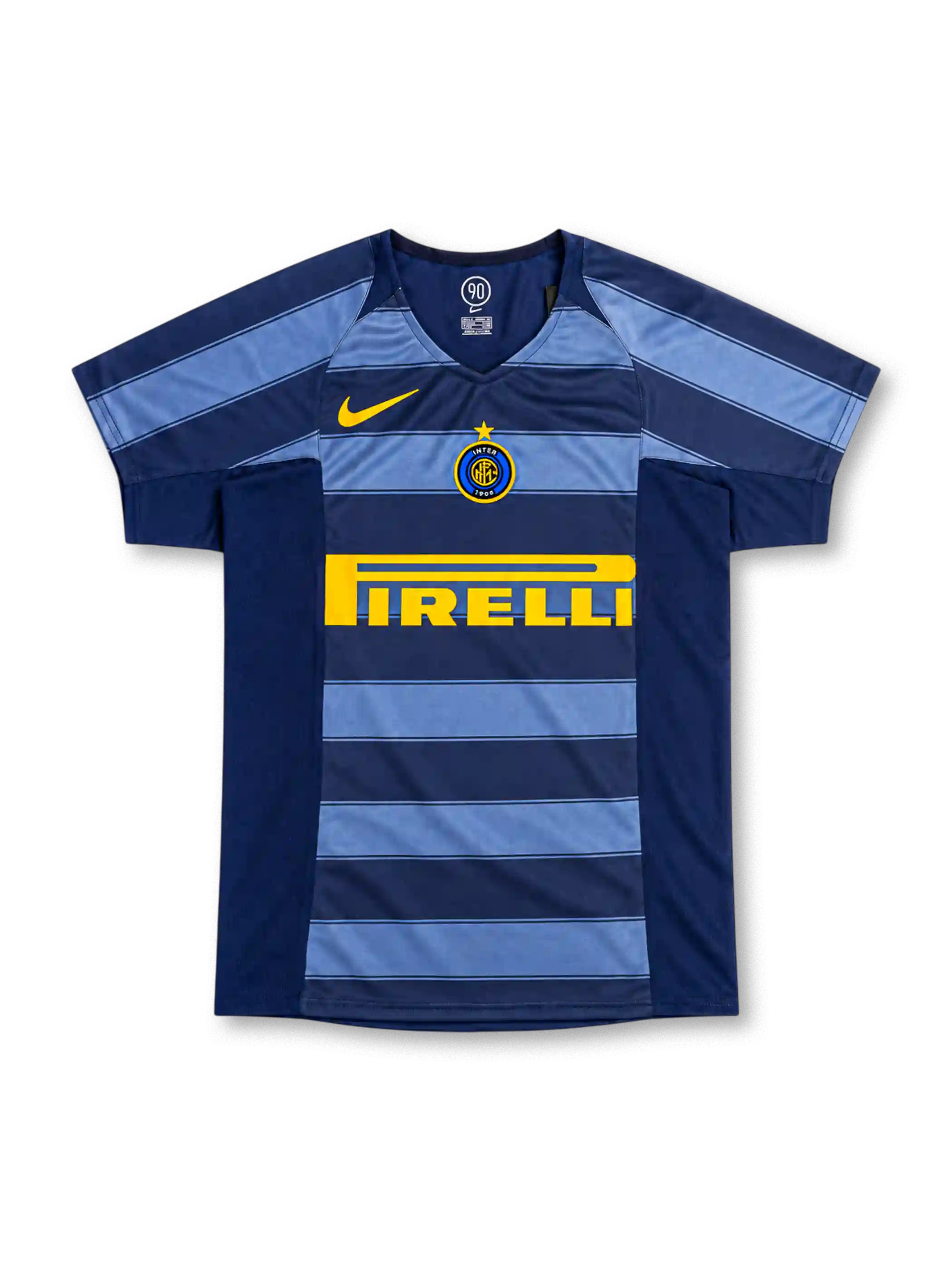 インテル 2004-05 サード ユニフォーム ネイビー ライトブルー 横ボーダー PIRELLI