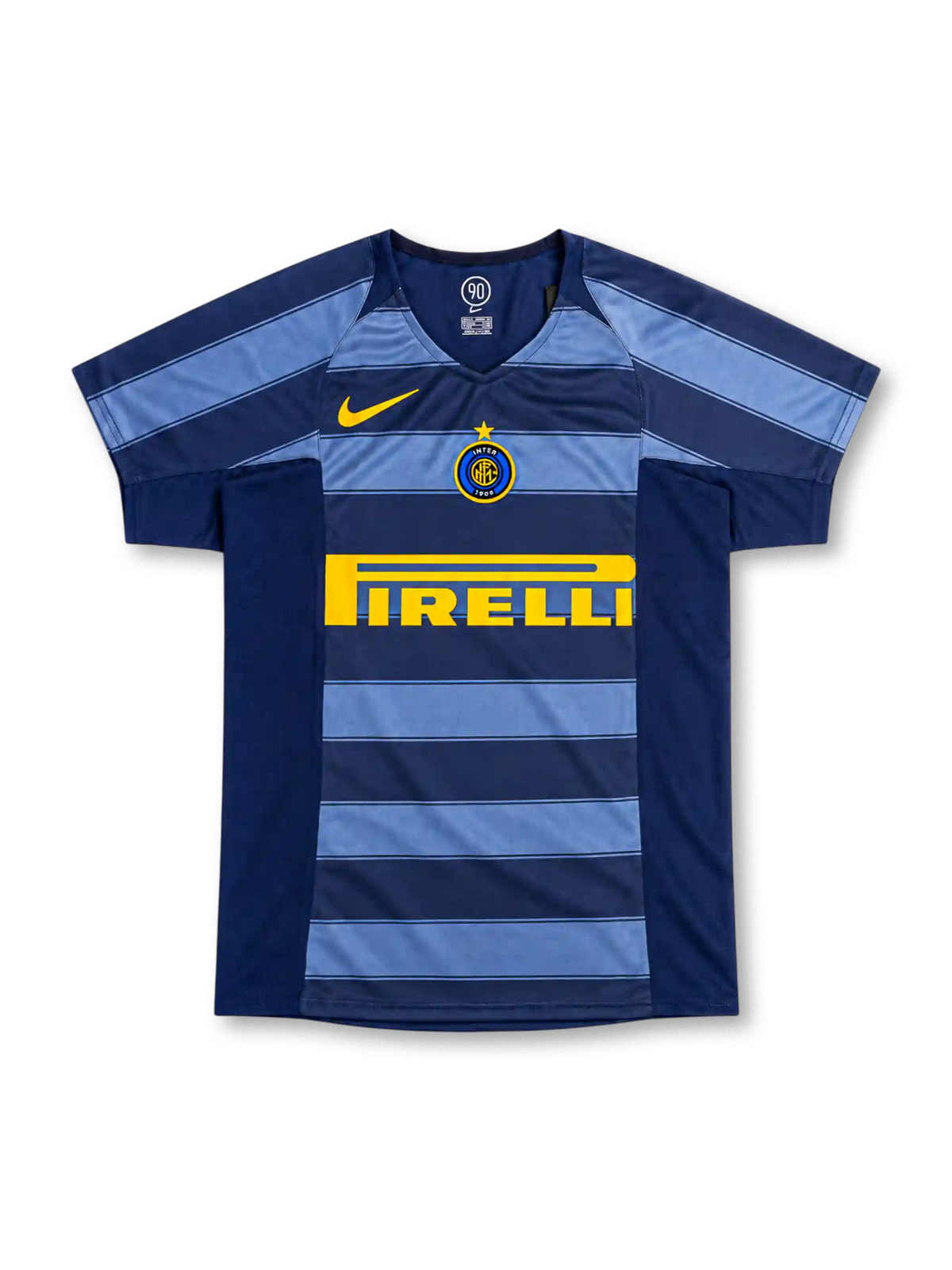 インテル 2004-05 サード ユニフォーム ネイビー ライトブルー 横ボーダー PIRELLI