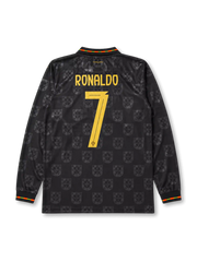 2026 ポルトガル代表 ワールドカップ ブラック ロングスリーブユニフォーム クリスティアーノ・ロナウド #7