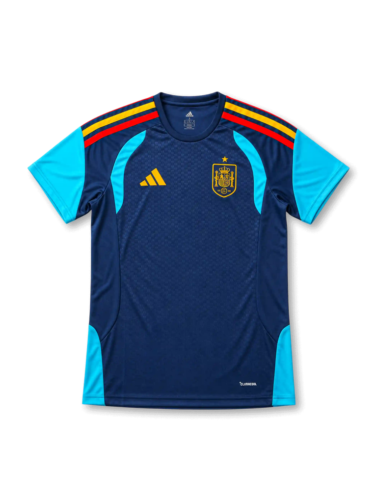 2026 スペイン代表 ネイビー×シアン トレーニングシャツ-KICKO – KICKO
