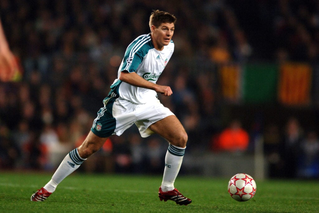 06/07 リバプールcl遠征ユニフォーム 8番 GERRARD 0607-8pessoa-cluballez-