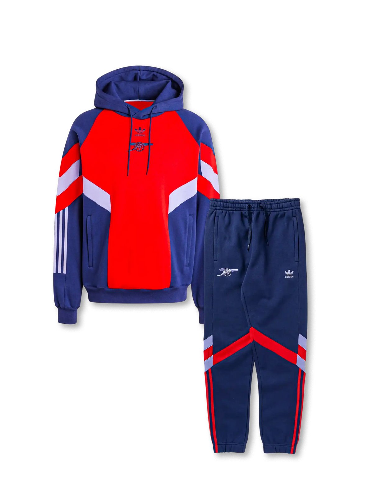 アーセナル 三つ葉 裏起毛ヘビーウェイト 90年代レトロ フーディー＆パンツセット 正面