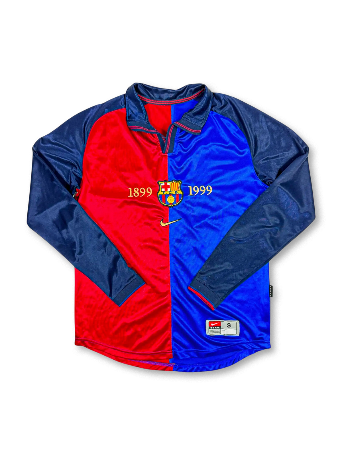 FCバルセロナ 1999年 創立100周年 ホーム 長袖ユニフォーム-KICKO FCバルセロナ 1999年 創立100周年 ホーム 長袖ユニフォーム-KICKO