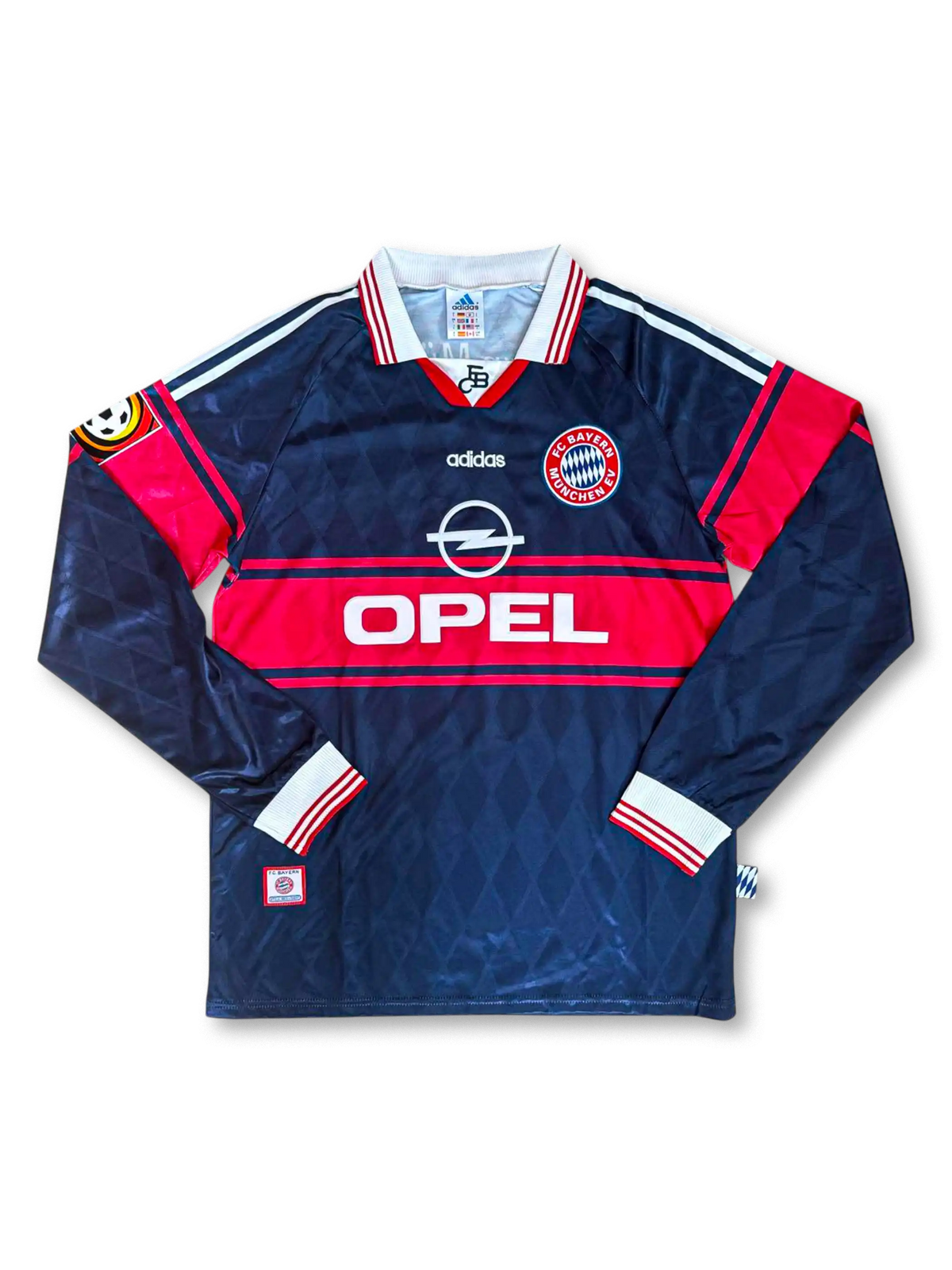 バイエルン・ミュンヘン 1997-98 ホーム 長袖 ユニフォーム-KICKO バイエルン・ミュンヘン 1997-98 ホーム 長袖 ユニフォーム-KICKO
