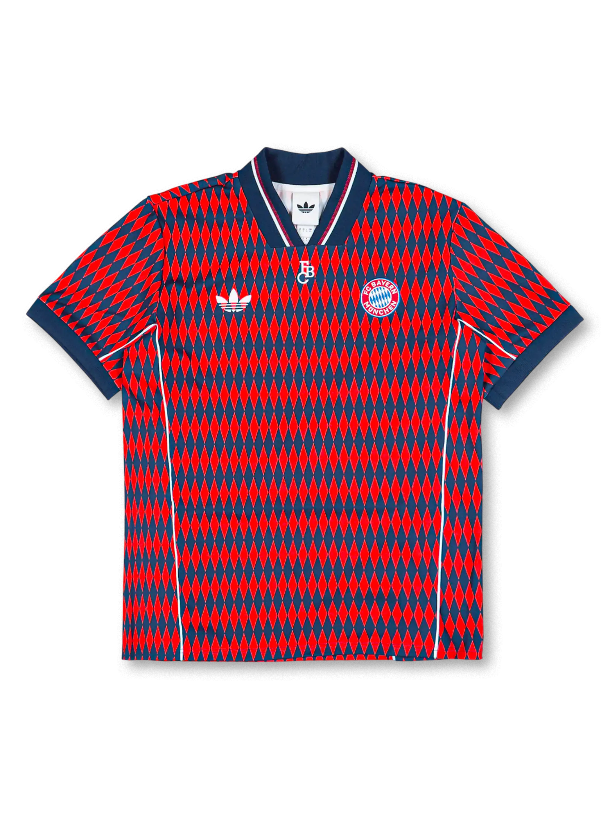 バイエルン・ミュンヘン ダイヤモンドパターン レトロユニフォーム 正面デザイン
