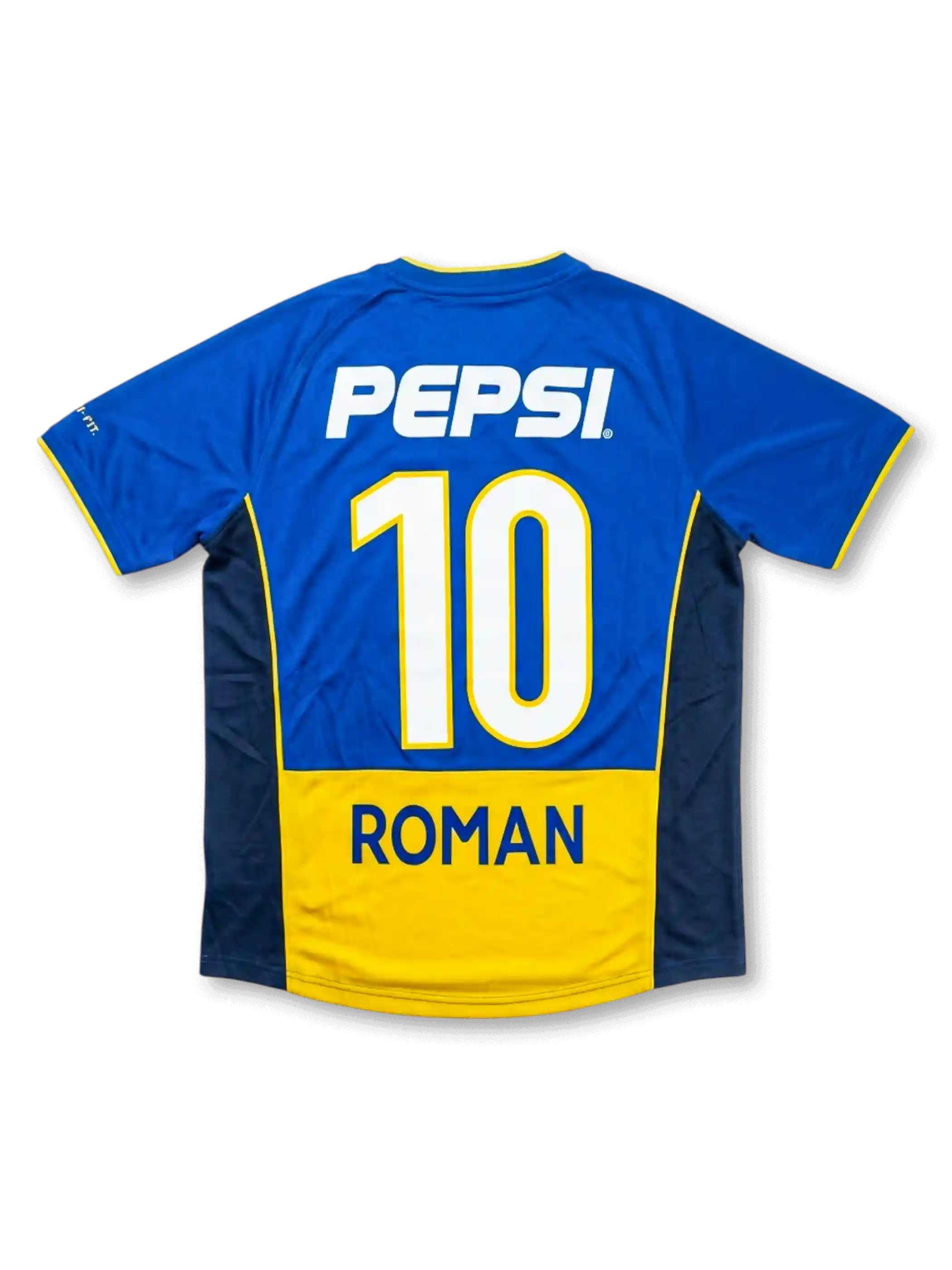 ボカ・ジュニアーズ 2004-05 ホーム レプリカ ロマン10番 フロント（CABJエンブレム＋PEPSIイエローバンド）