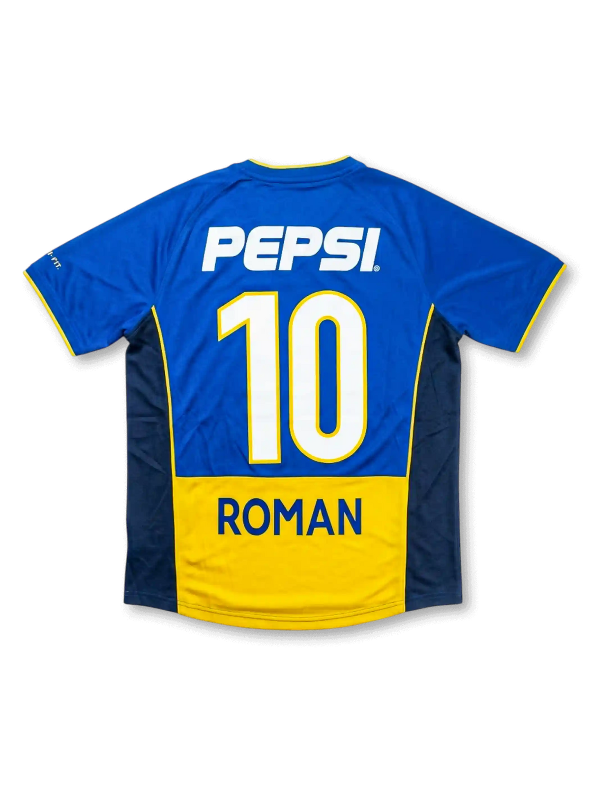 ボカ・ジュニアーズ 2004-05 ホーム レプリカ ロマン10番 フロント（CABJエンブレム＋PEPSIイエローバンド）