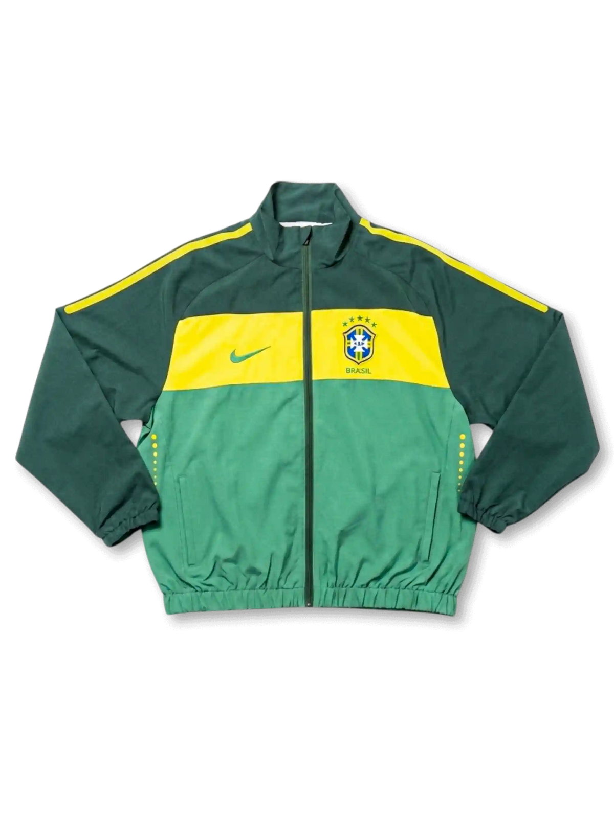 NIKE DRI-FIT ブラジル代表　トラックジャケット　ジャージ　M ブラジル代表 2000年代前期 トレーニング トラックジャケット（Nike