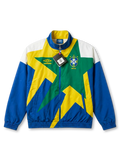 ブラジル代表 Umbro ヴィンテージトラックジャケット 1993-94 ブルー/ホワイト 前面 — 巨大スター型グラフィックとCBF公式エンブレムを配したタグ付きデッドストック
