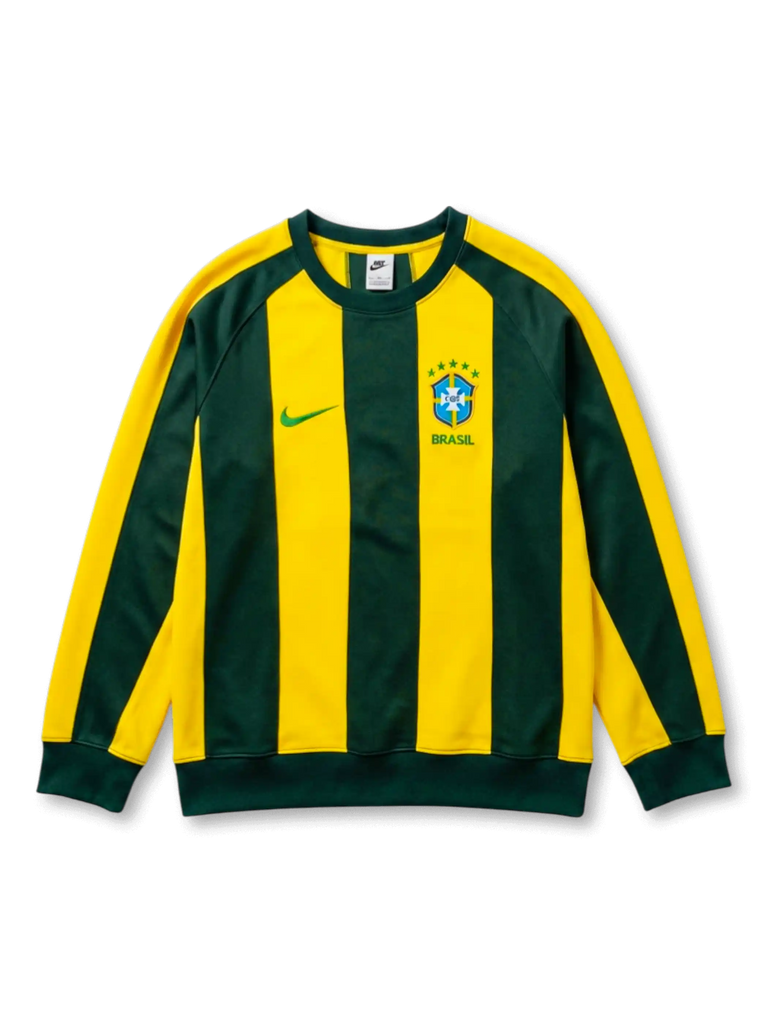 美品　NIKE　ブラジル代表　CBF刺繍　ラグラン　ユニフォーム　ポルトガル製 ブラジル代表 × Nike Sportswear ストライプ クルーネック スウェット