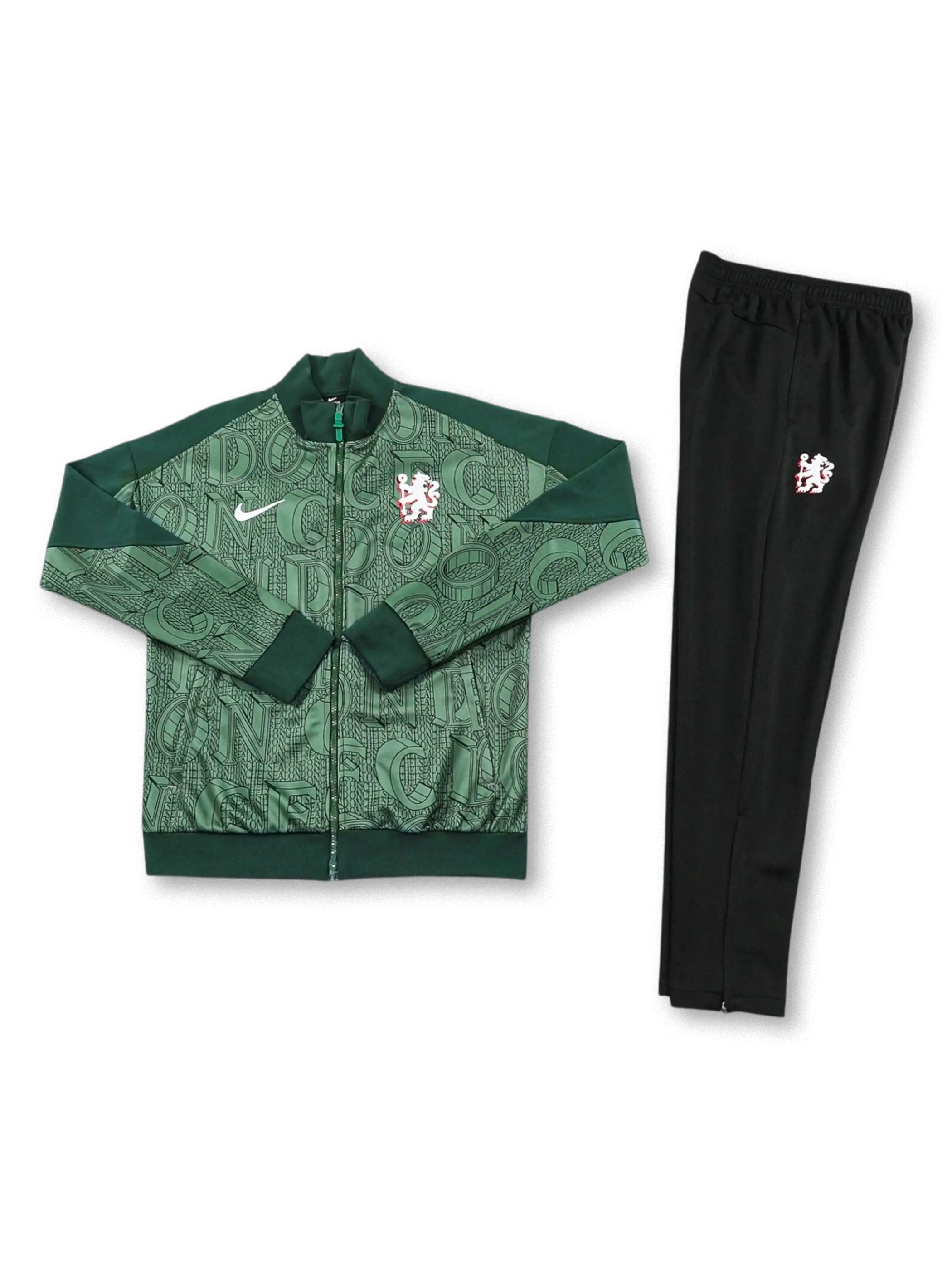 チェルシー トレーニング トラックスーツ 正面 総柄デザイン