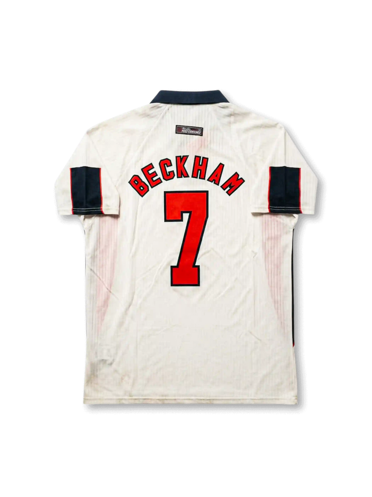 98ワールドカップイングランドの#7ベッカム イングランド代表 FIFA WORLD CUP 1998 ホームジャージ — ベッカム 7番