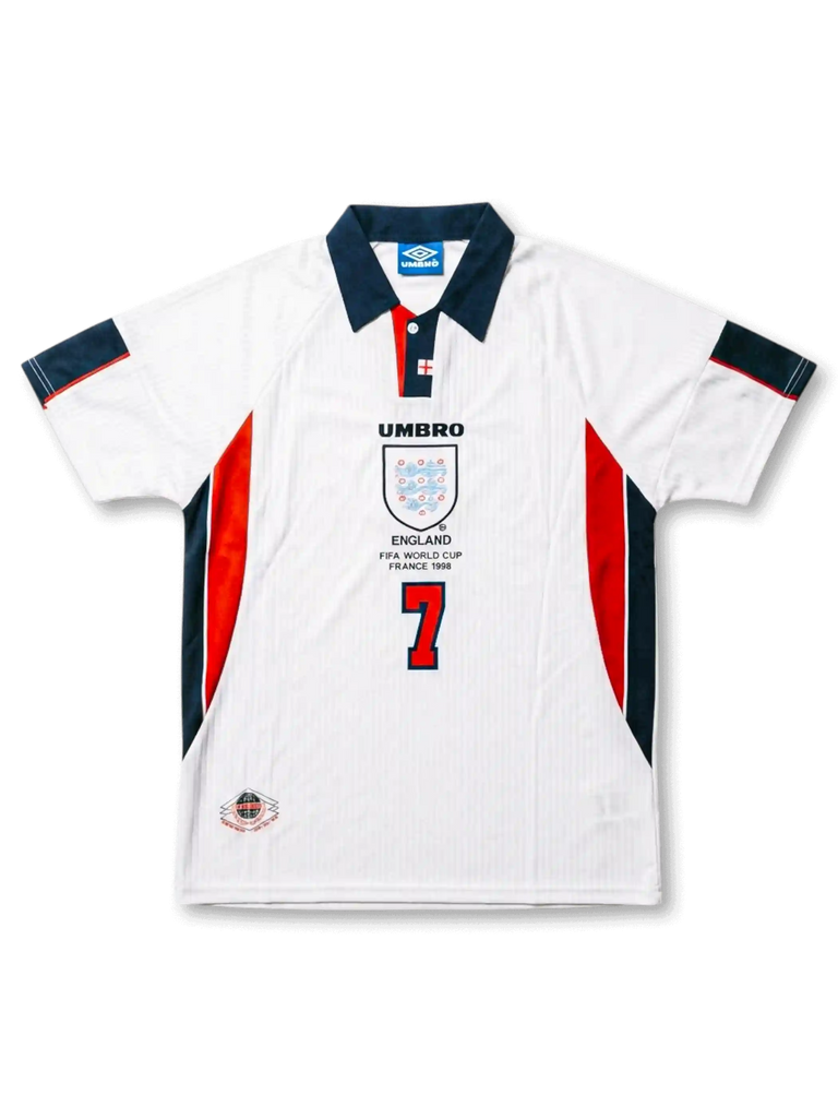 1998 ワールドカップ イングランド ホーム 7番 ベッカム ユニフォーム イングランド代表 FIFA WORLD CUP 1998 ホームジャージ — ベッカム 7番