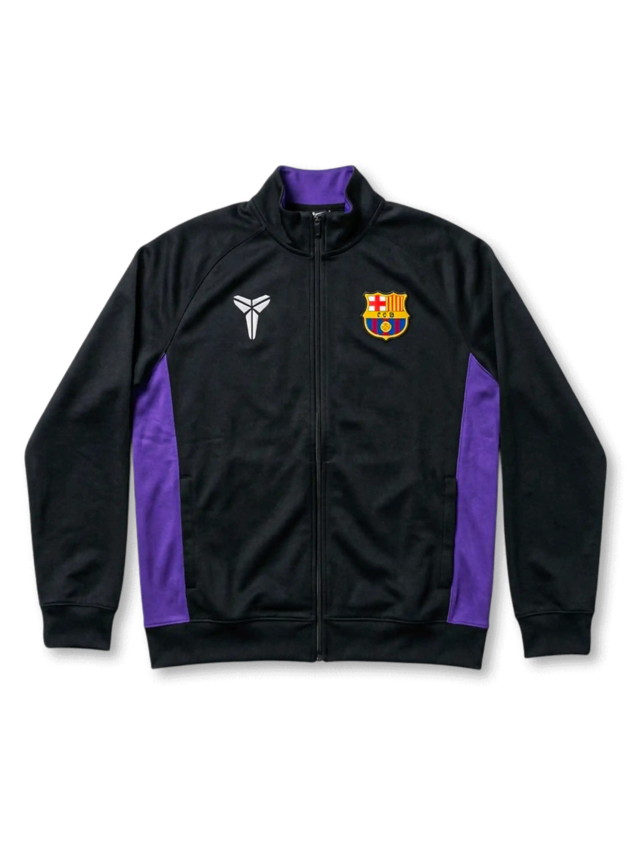 FCバルセロナ トラックジャケット ブラック×パープル フロントデザイン