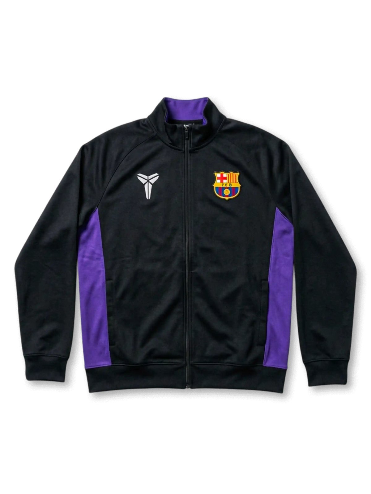 FCバルセロナ トラックジャケット ブラック×パープル フロントデザイン
