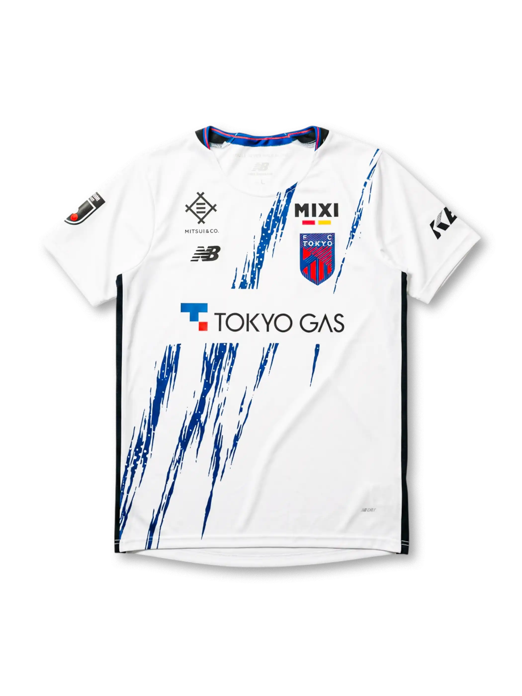 FC東京 2nd レプリカユニフォーム 半袖 前面（白×ネイビー筆致柄）