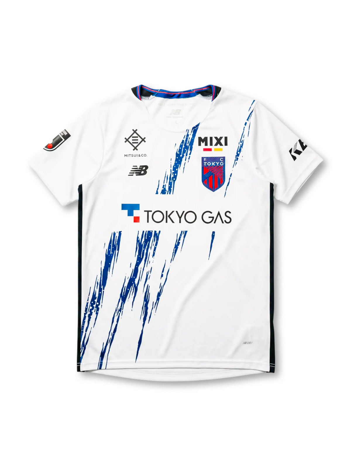 FC東京 2nd レプリカユニフォーム 半袖 前面（白×ネイビー筆致柄）