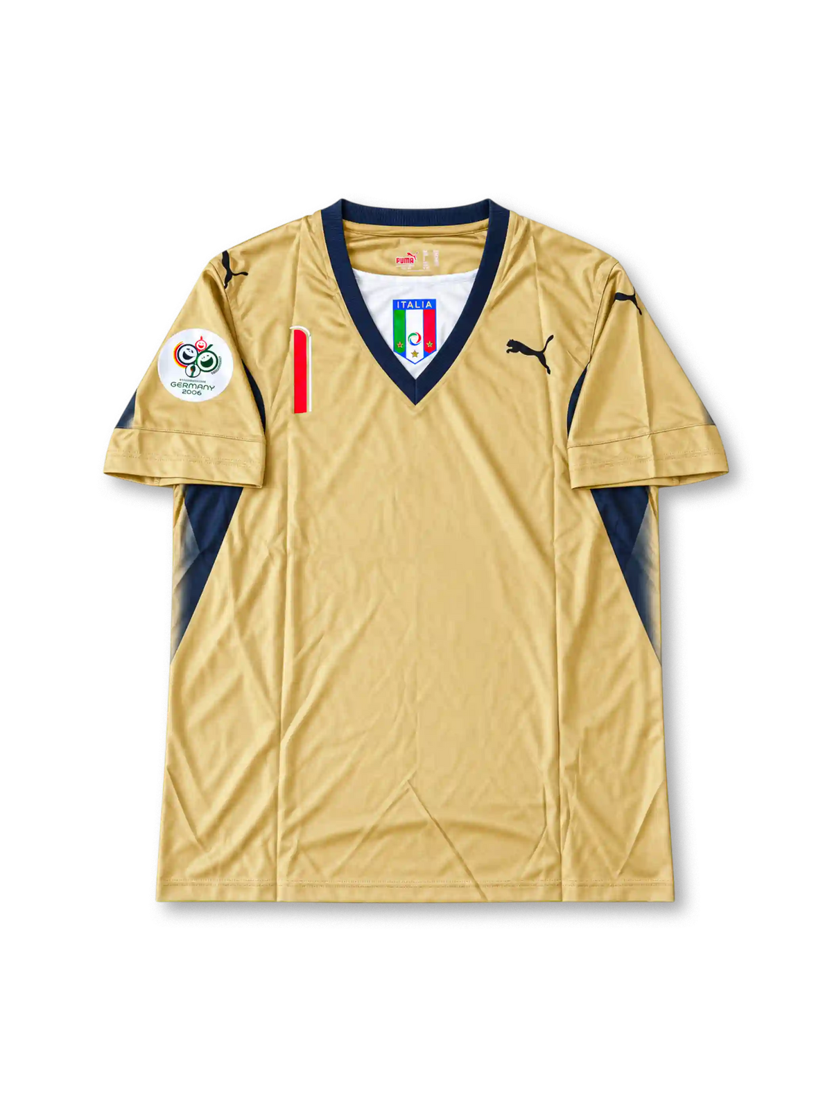イタリア代表 2006 ゴールキーパーユニフォーム ゴールド ドイツW杯パッチ付き ブッフォン背番号1
