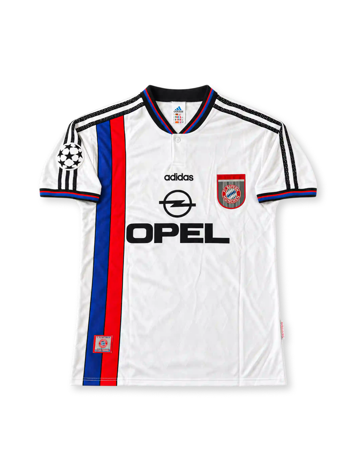 1996-98 バイエルン・ミュンヘン アウェイユニフォーム マテウス10番 白 OPEL adidas
