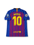 FCバルセロナ 2018/19 ホームユニフォーム ブラウグラナストライプ チャンピオンズリーグパッチ付き メッシ背番号10