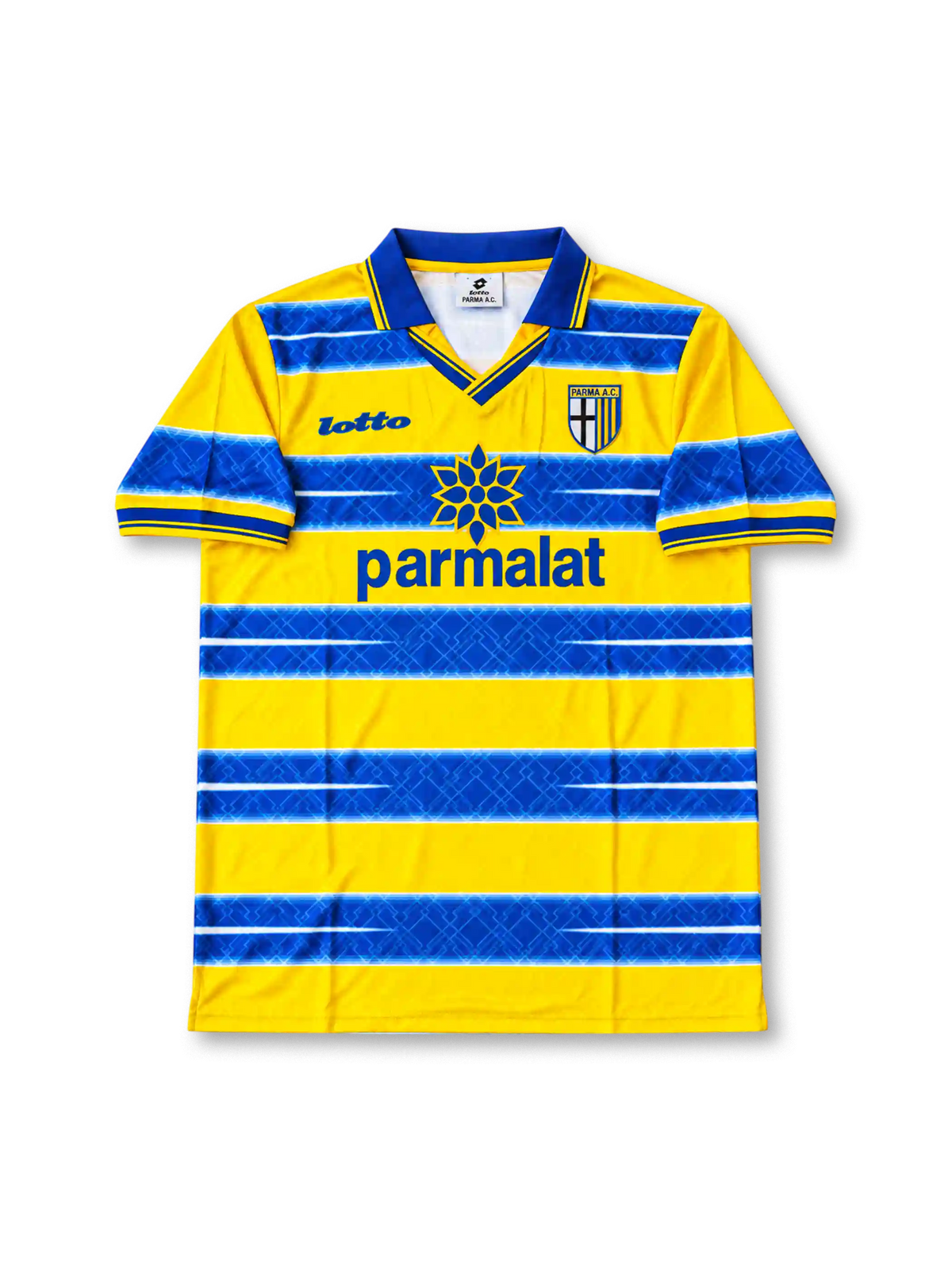 パルマ 1998/99 ホームユニフォーム イエローとブルーの横縞 Parmalatロゴ ヴェロン背番号11
