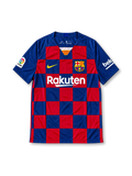 FCバルセロナ 2019/20 ホームユニフォーム チェッカーボード柄 ラ・リーガパッチ付き メッシ背番号10
