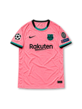2020/21 FCバルセロナ サードユニフォーム メッシ10番 ピンク ティール Rakuten チャンピオンズリーグ