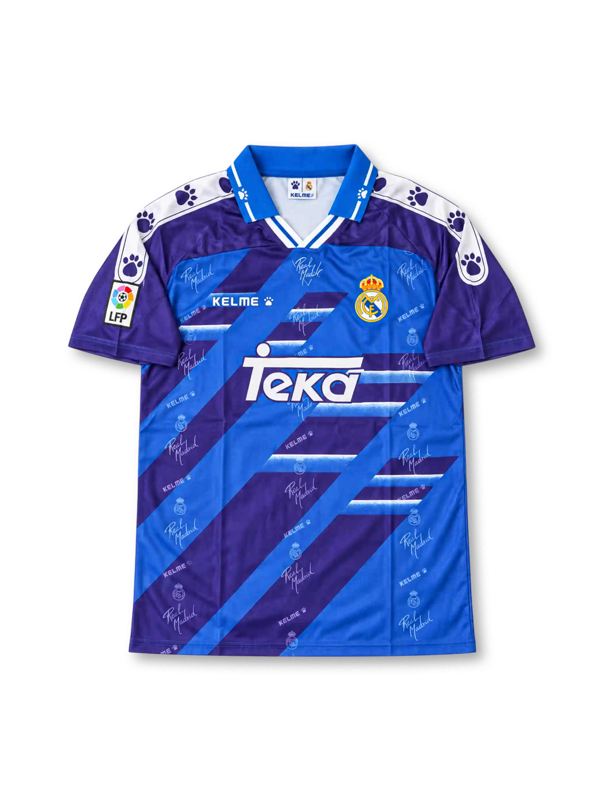 1994-96 レアル・マドリード アウェイユニフォーム レドンド6番 パープル ブルー Kelme Teka