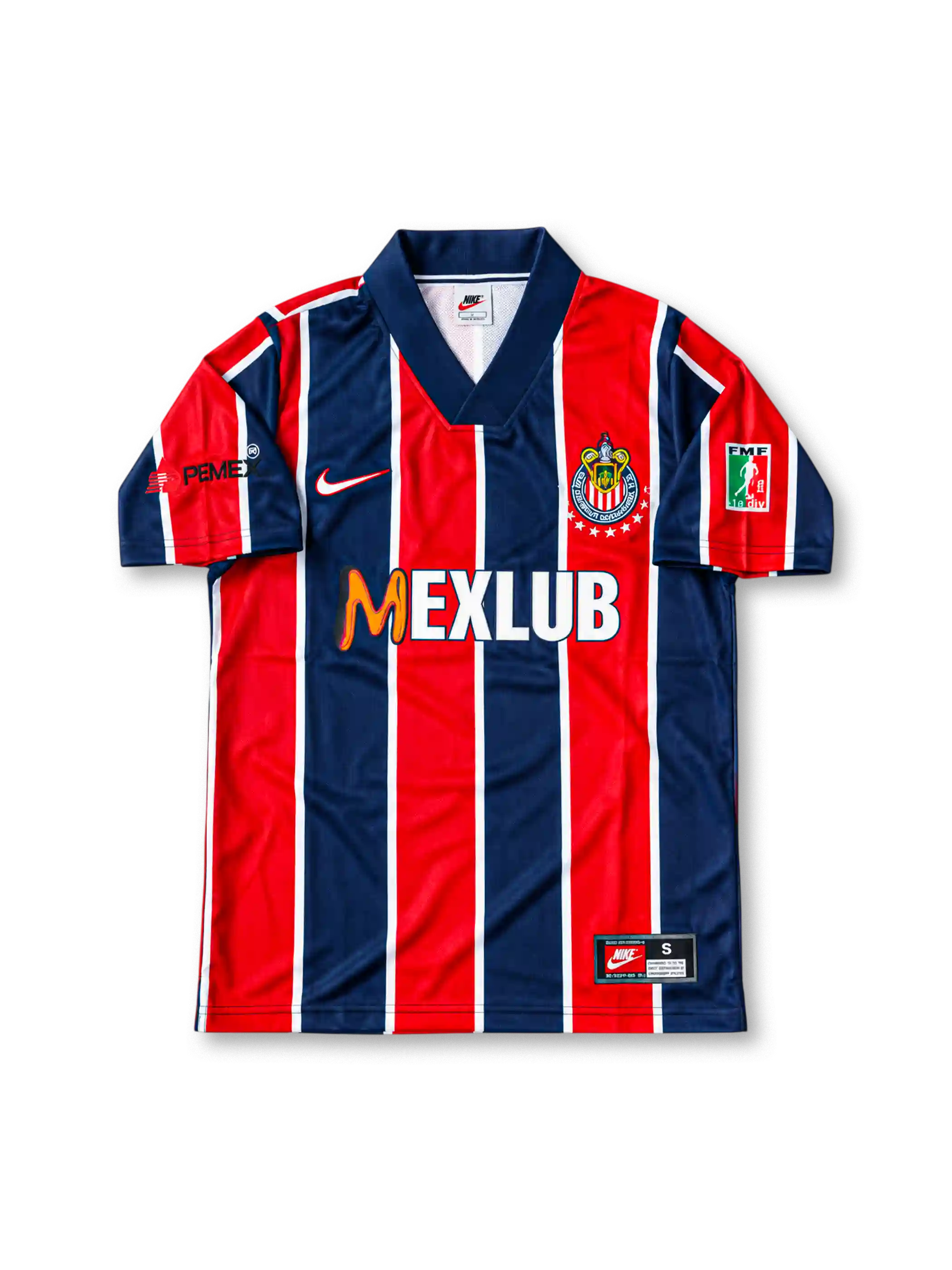 1997 チーバス・グアダラハラ アウェイユニフォーム ネイビー レッド ストライプ Nike MEXLUB