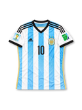2014 アルゼンチン代表 ホームユニフォーム メッシ10番 ホワイト スカイブルー ストライプ 2014年W杯 adidas