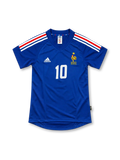 2002 フランス代表 ホームユニフォーム ジダン10番 ロイヤルブルー トリコロール adidas