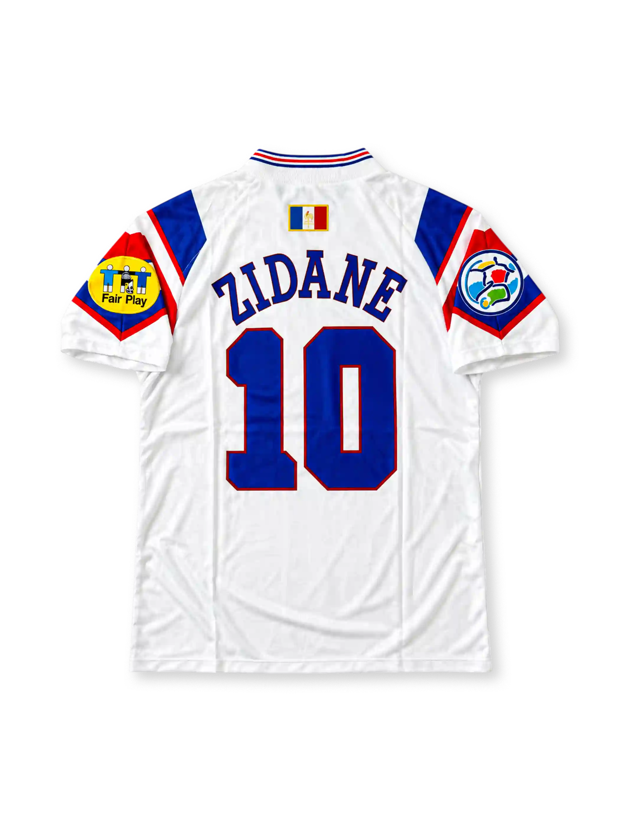 1996 フランス代表 アウェイユニフォーム ジダン10番 ホワイト トリコロール ユーロ96 adidas