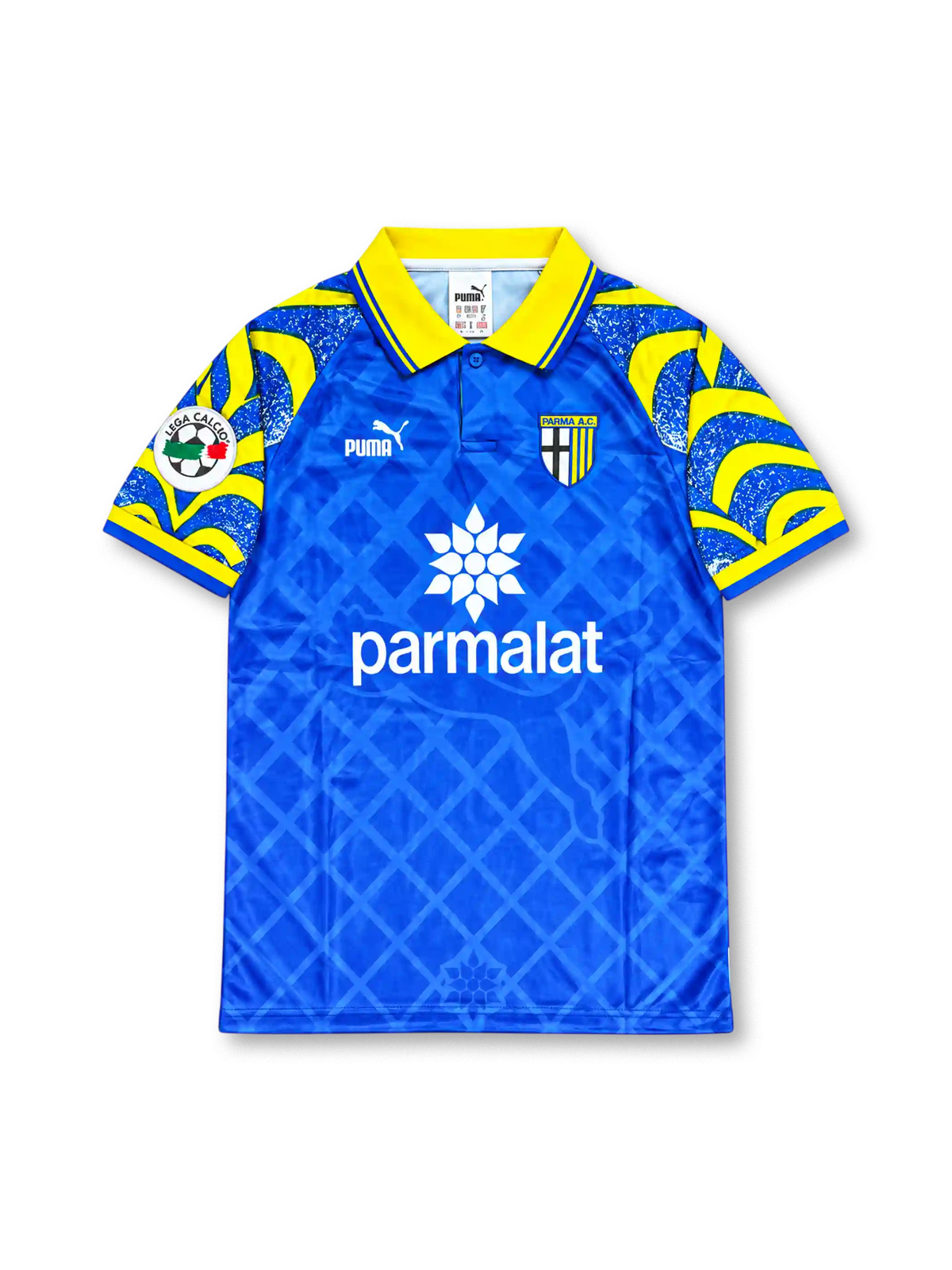 1995/96 パルマ サードユニフォーム カンナヴァーロ17番 ブルー イエロー parmalat PUMA