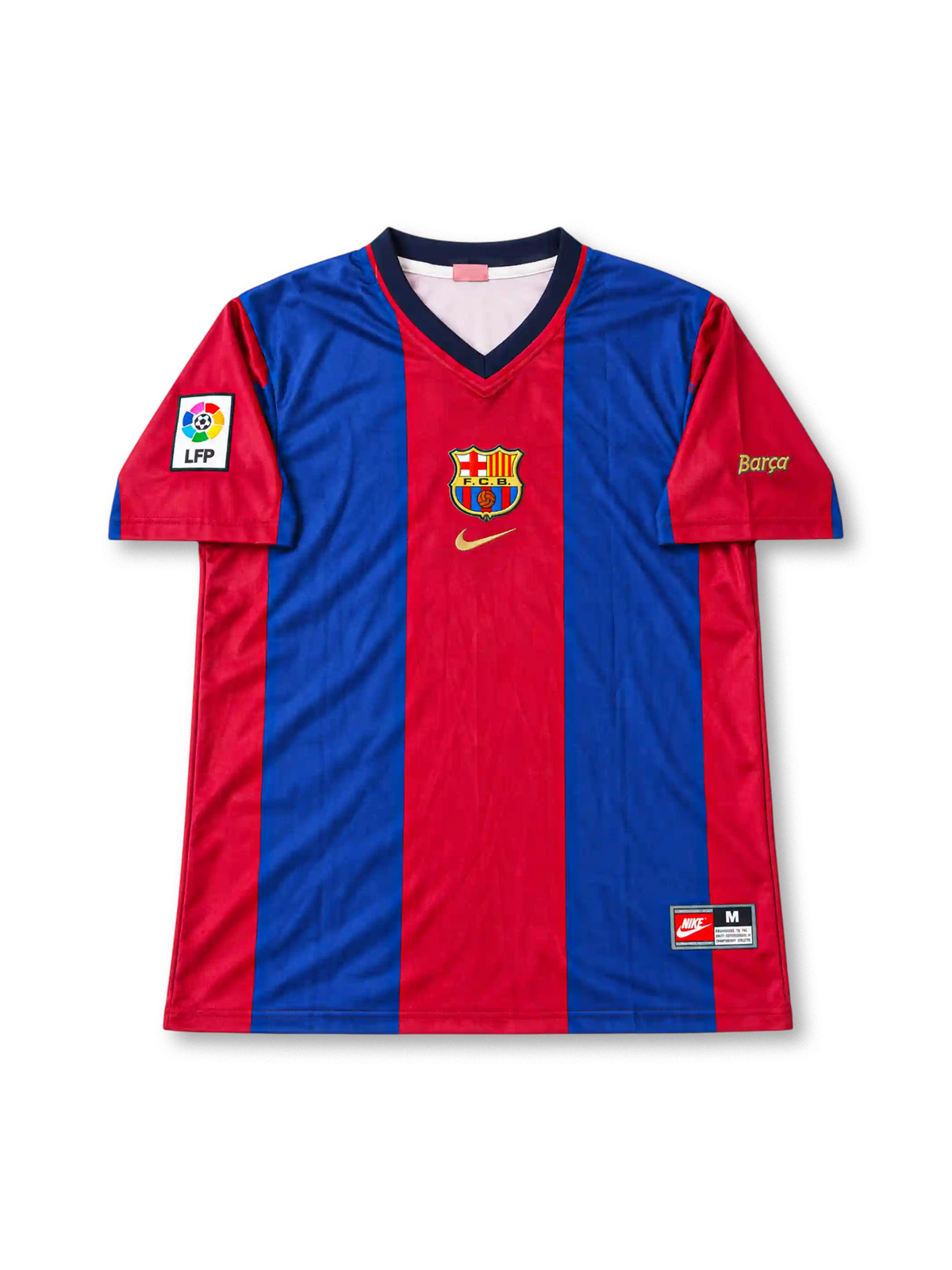 1998-00 FCバルセロナ ホームユニフォーム リバウド11番 ブラウグラナ ゴールドスウッシュ Nike LFP