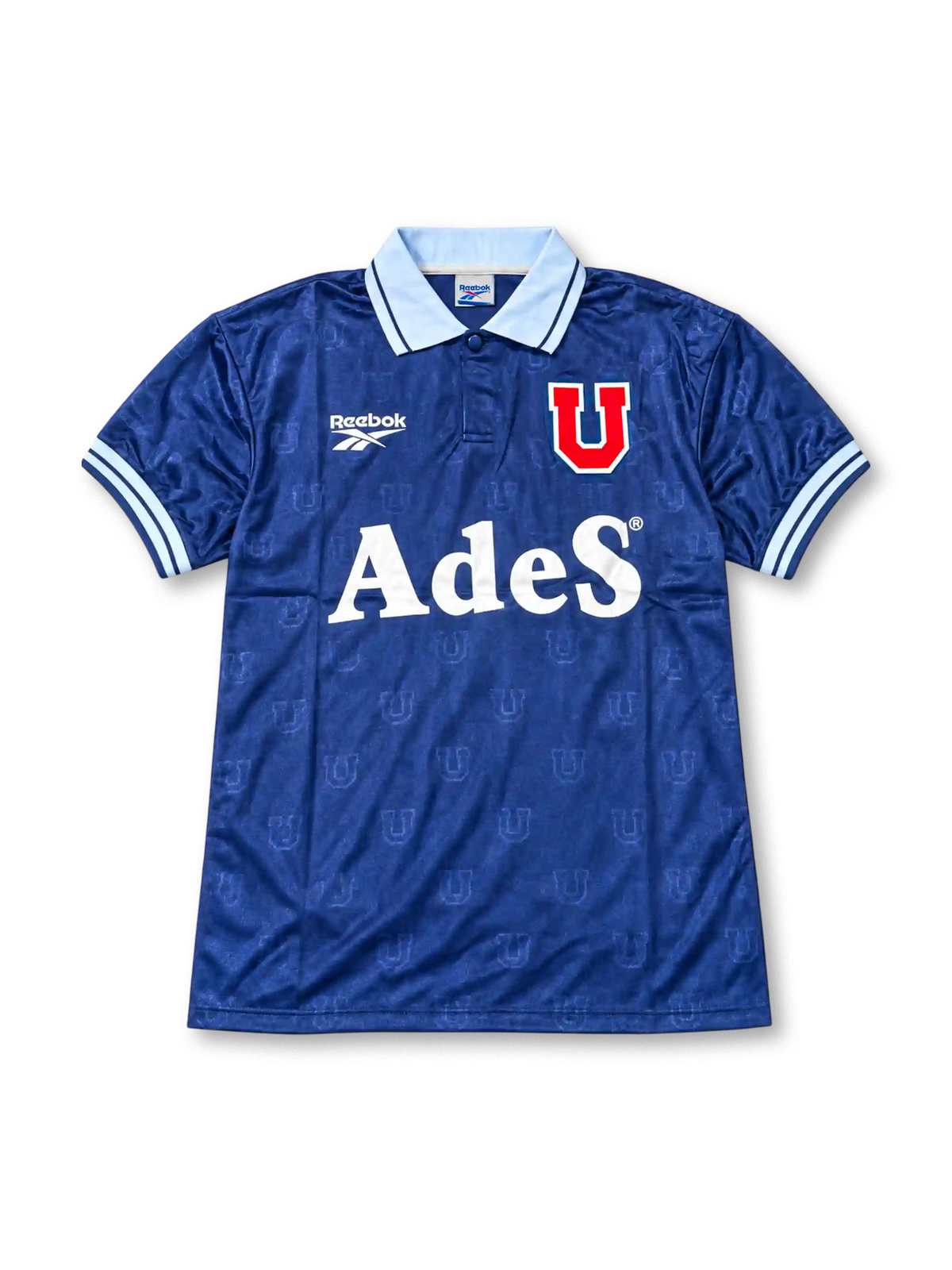 ウニベルシダ・デ・チレ 1998 ホームユニフォーム ロイヤルブルーにUの文字のジャカード AdeSロゴ ロドリゲス背番号10