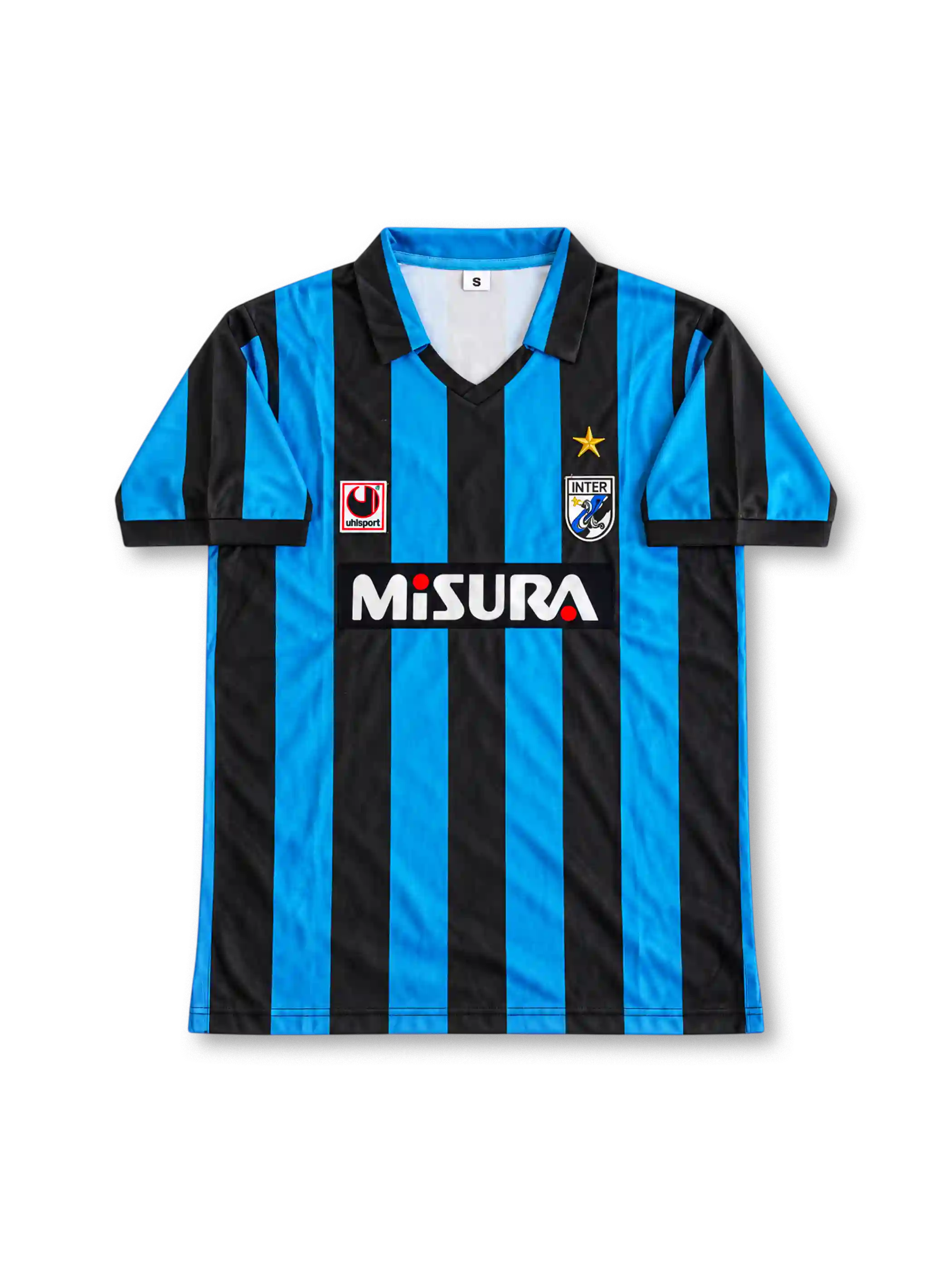 1988/89 インテル ホームユニフォーム マテウス10番 ブルー ブラック ストライプ MISURA Uhlsport