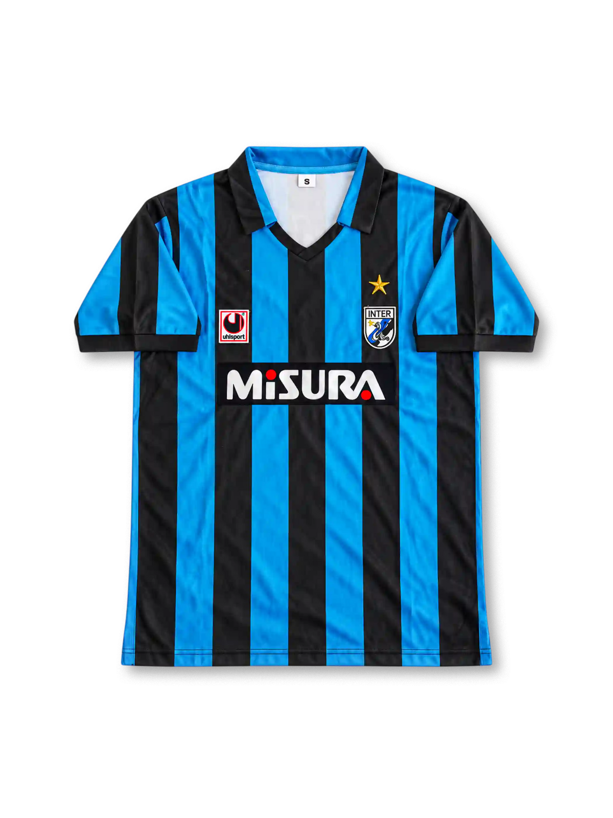 1988/89 インテル ホームユニフォーム マテウス10番 ブルー ブラック ストライプ MISURA Uhlsport