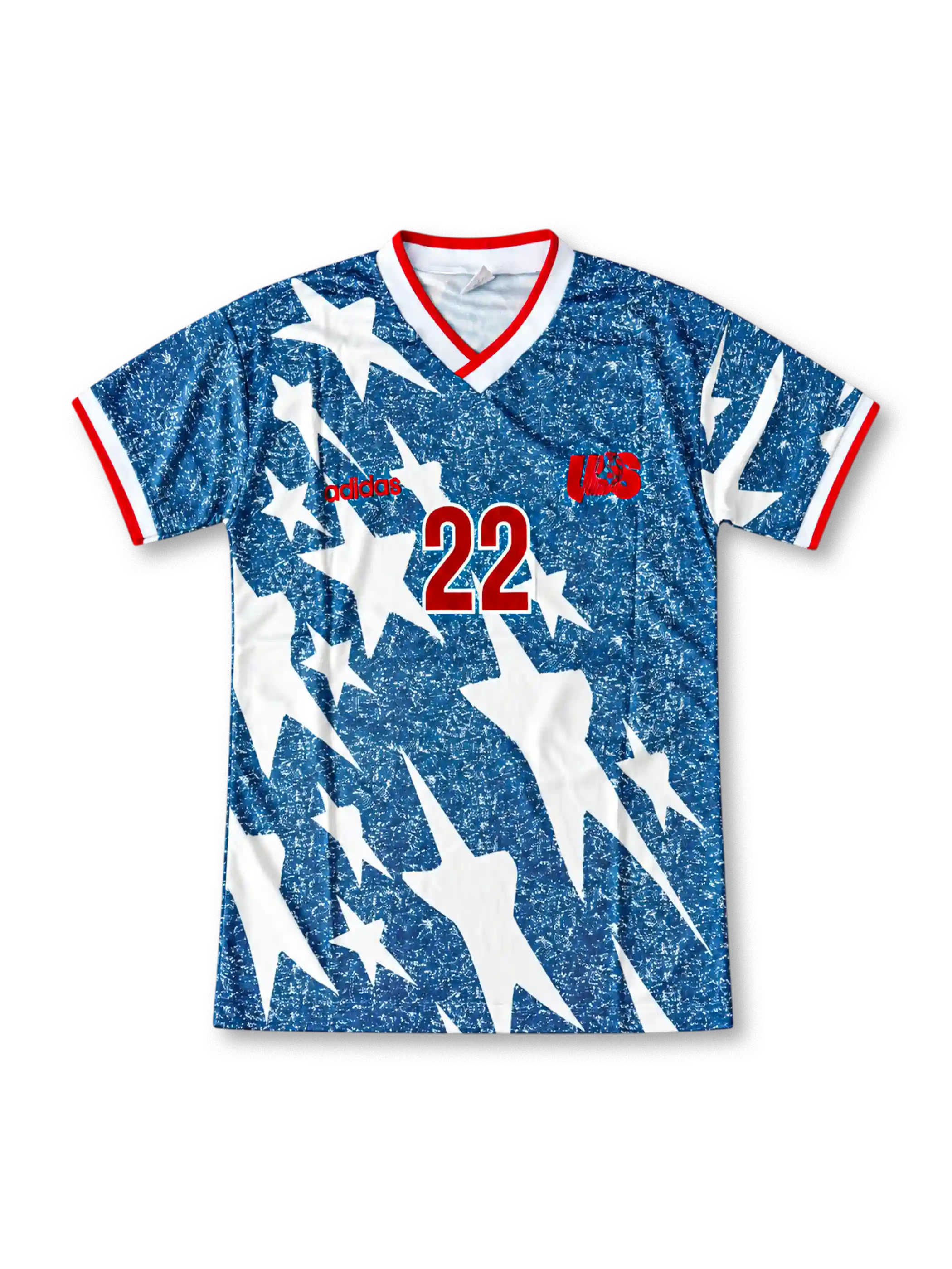 1994 アメリカ代表 W杯 アウェイユニフォーム ララス22番 デニム 星柄 adidas