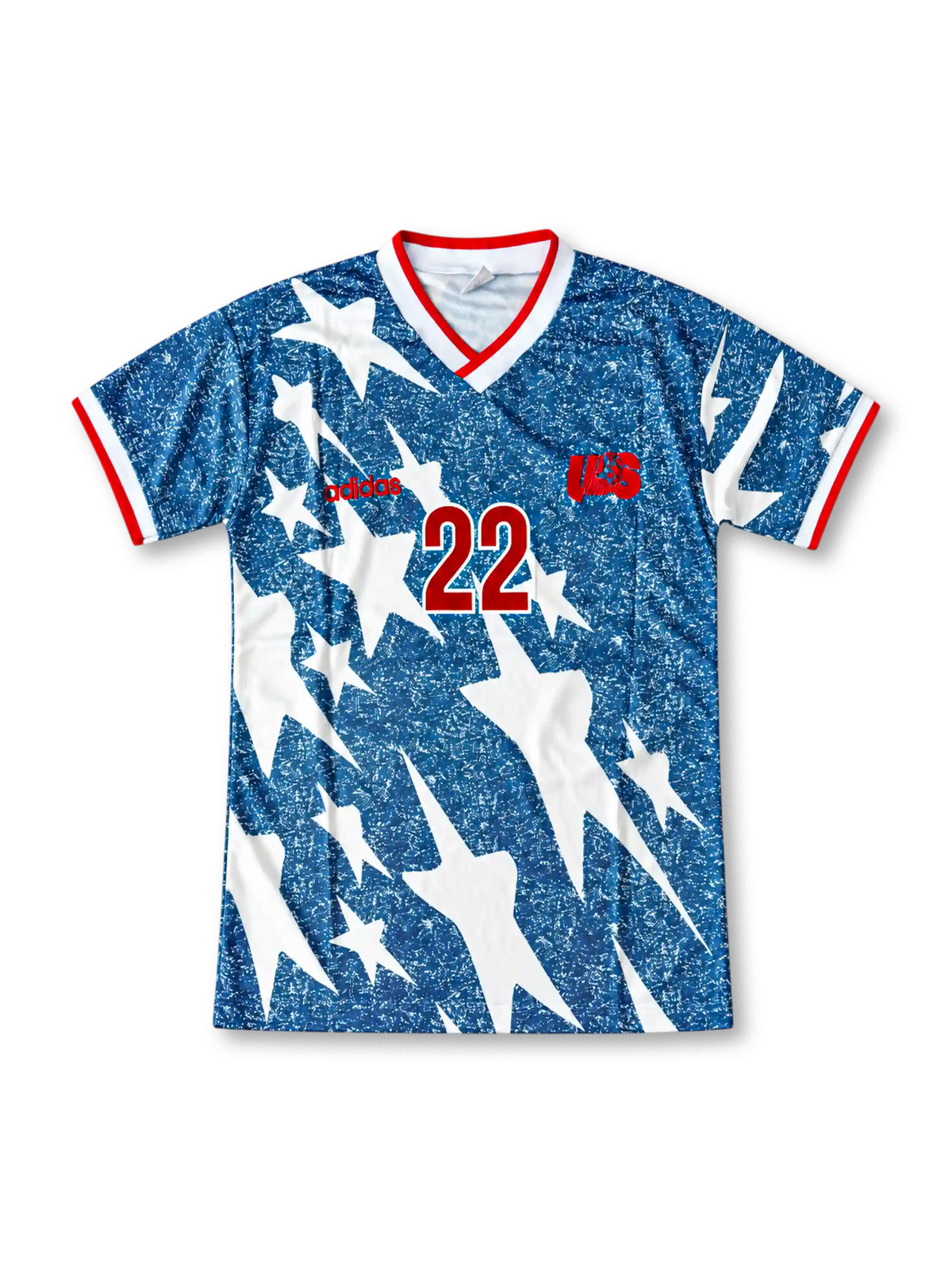 1994 アメリカ代表 W杯 アウェイユニフォーム ララス22番 デニム 星柄 adidas