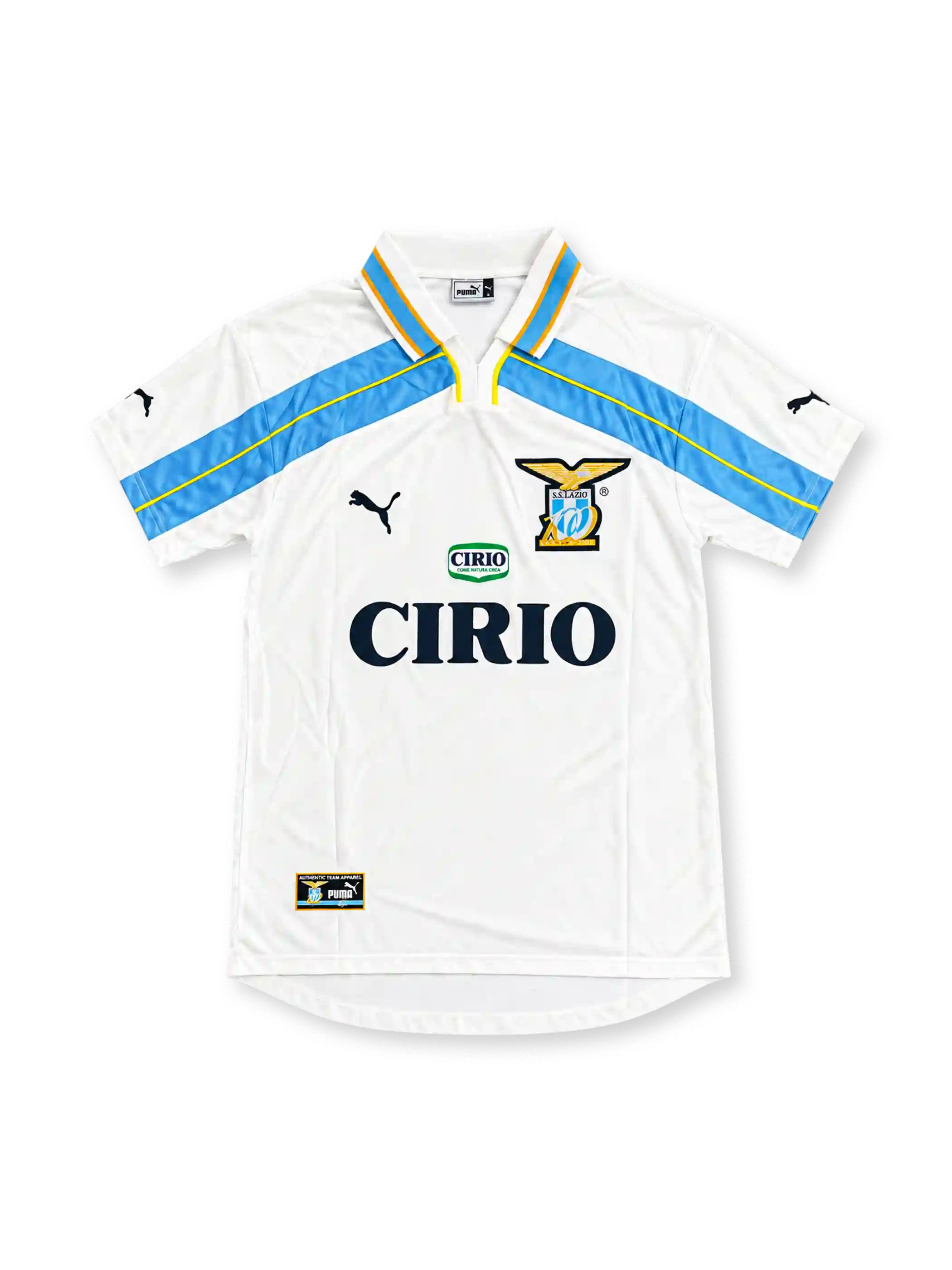 1999-00 ラツィオ 創立100周年記念ユニフォーム ヴェロン23番 ホワイト スカイブルー CIRIO PUMA