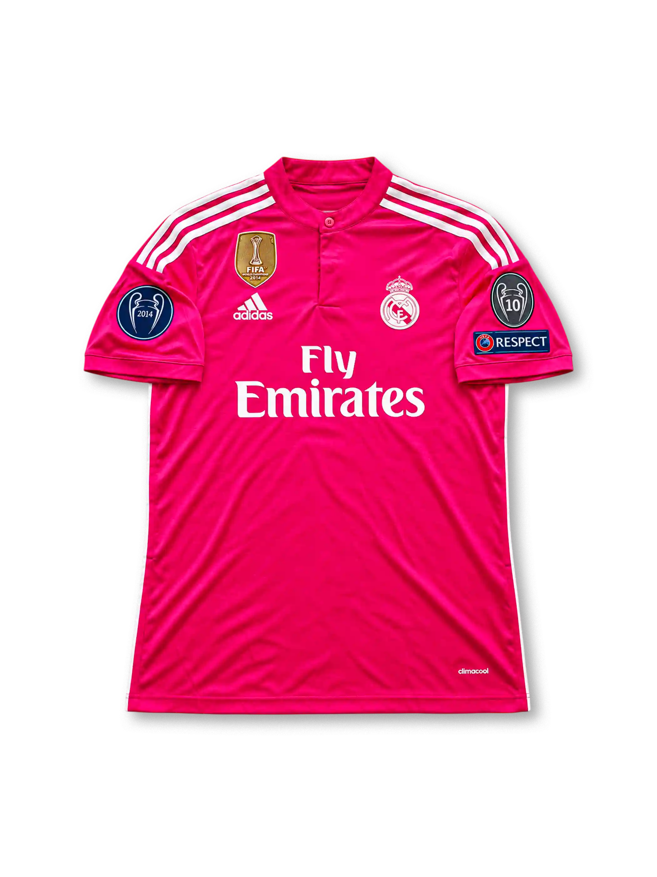 2014/15 レアル・マドリード アウェイユニフォーム ロナウド7番 ピンク Fly Emirates adidas チャンピオンズリーグ