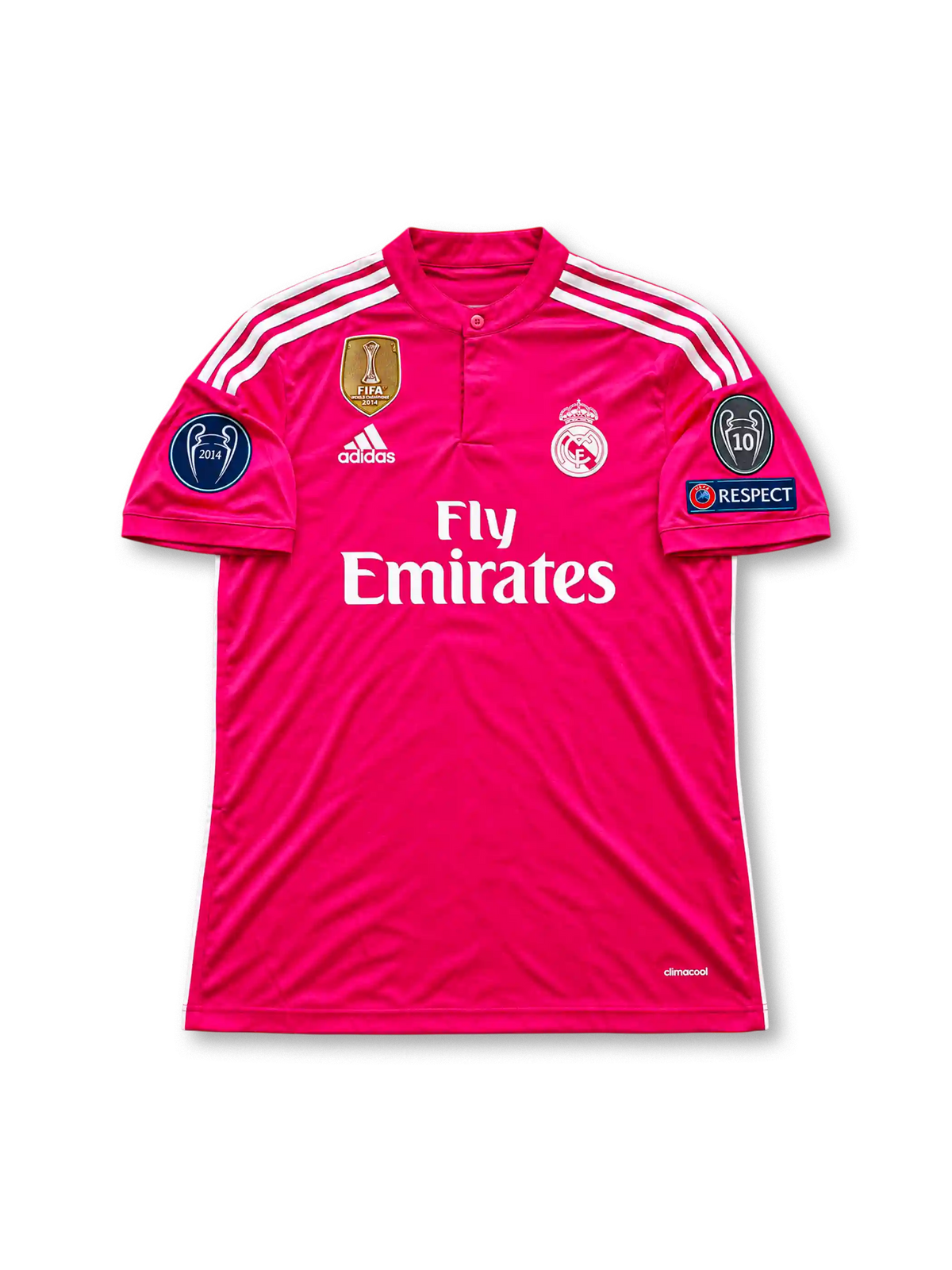 2014/15 レアル・マドリード アウェイユニフォーム ロナウド7番 ピンク Fly Emirates adidas チャンピオンズリーグ