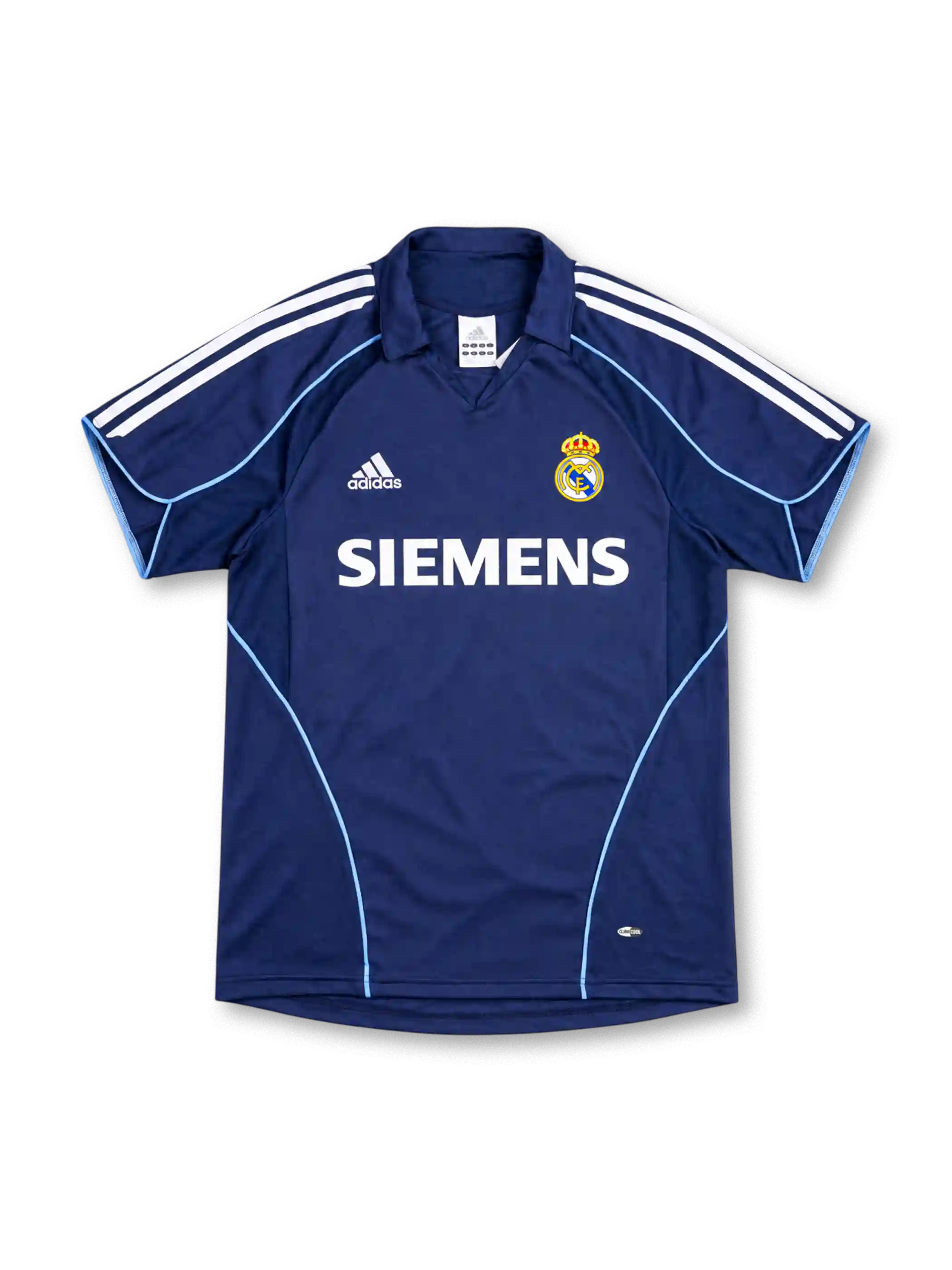 レアル・マドリード 2005-06 アウェイ ユニフォーム ネイビーに水色のパイピング SIEMENSロゴ入り