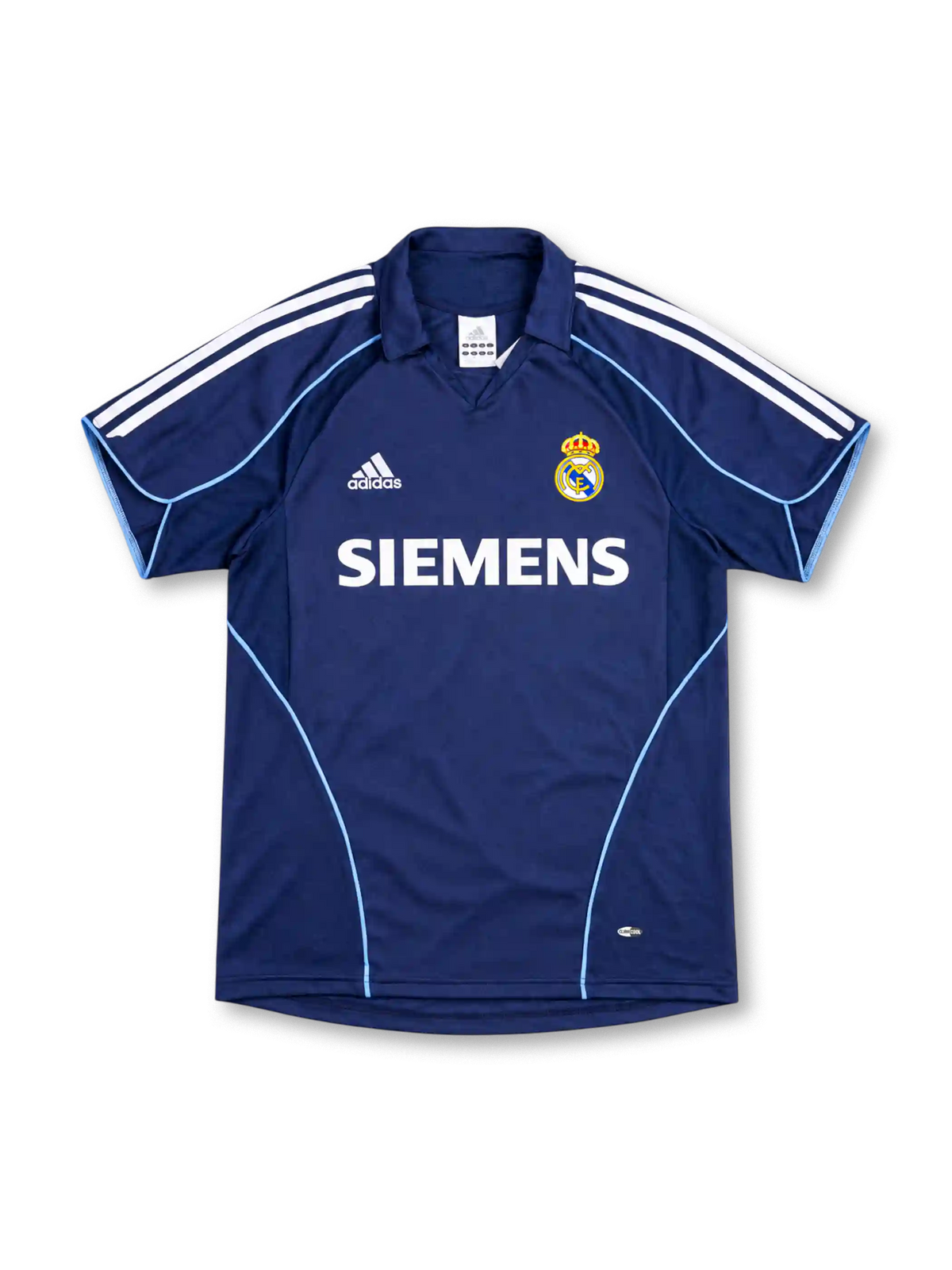 レアル・マドリード 2005-06 アウェイ ユニフォーム ネイビーに水色のパイピング SIEMENSロゴ入り